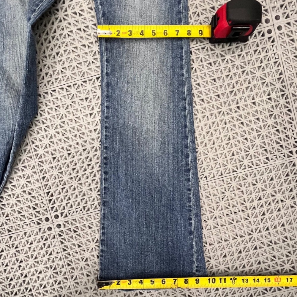Vintage Angels Bootcut Jeans Womens 9 Long Blue Medium Wash Mid Rise Denim Y2K - Picture 10 of 10